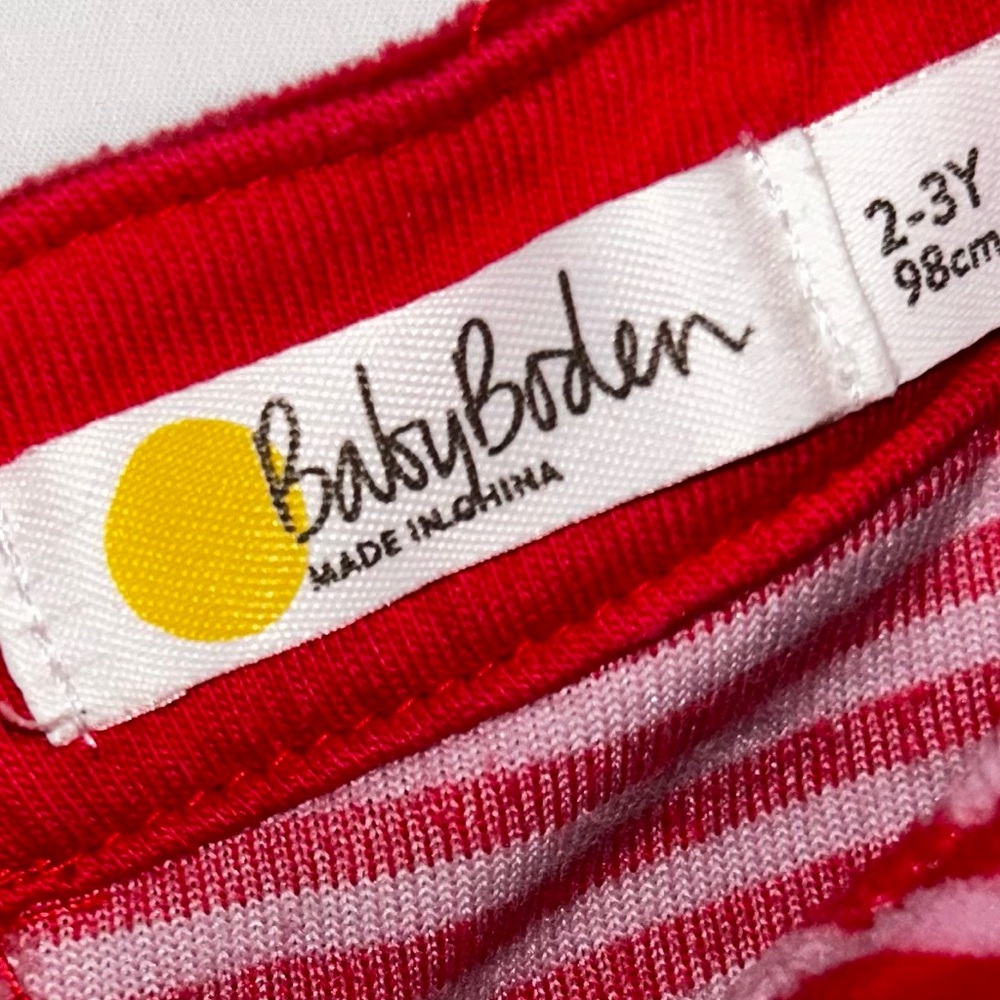 Baby Boden pink stripe velour dress with cute llama detail sz 2-3 years EUC - Picture 3 of 4
